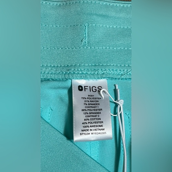 💚💙FIGS Zamora 2.0 Jogger Scrub Pants XSS Limited edition color Fresh Aqua NWT - Picture 11 of 16